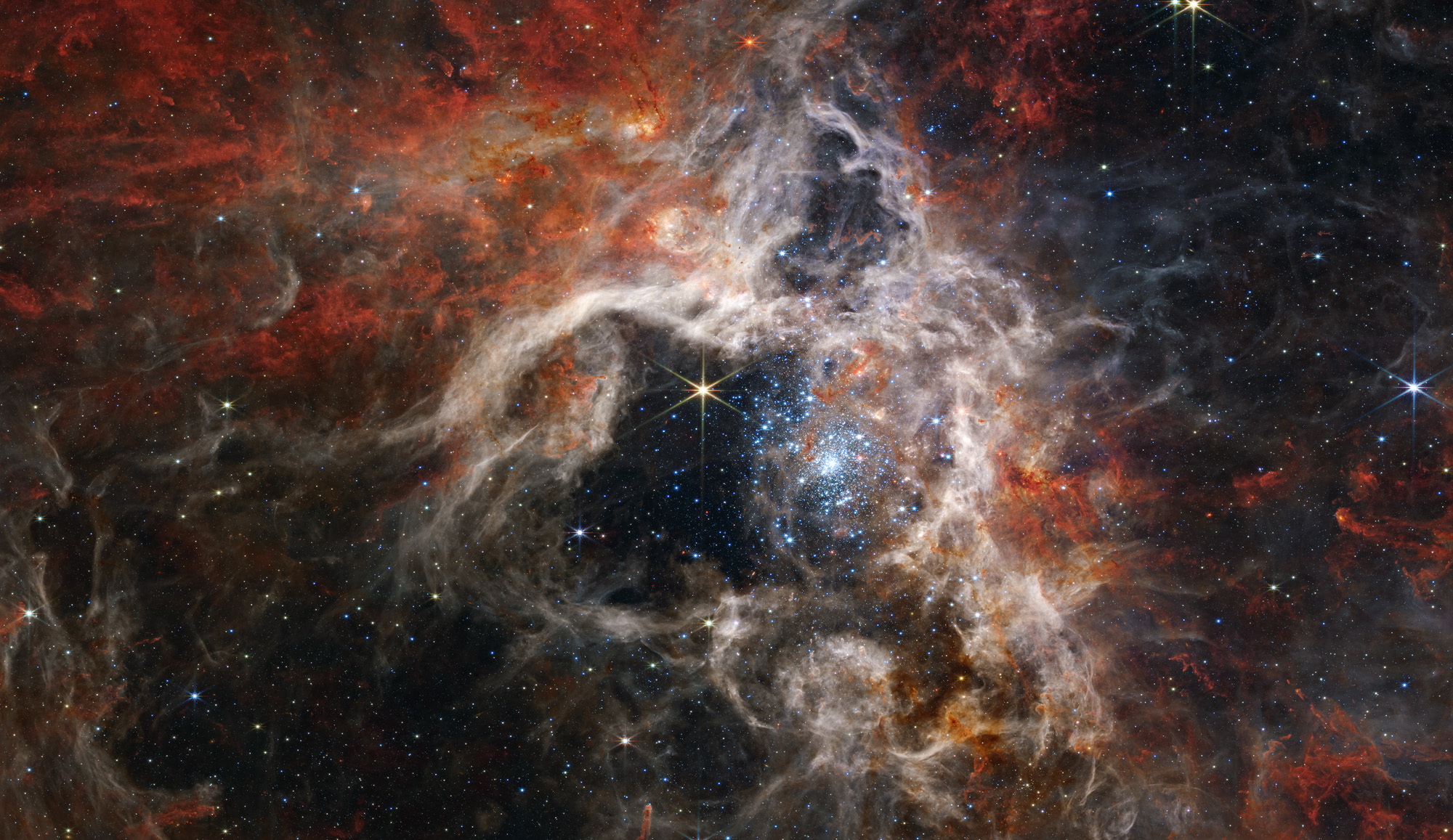 James Webb telescope captures beautiful picture of the Tarantula Nebula