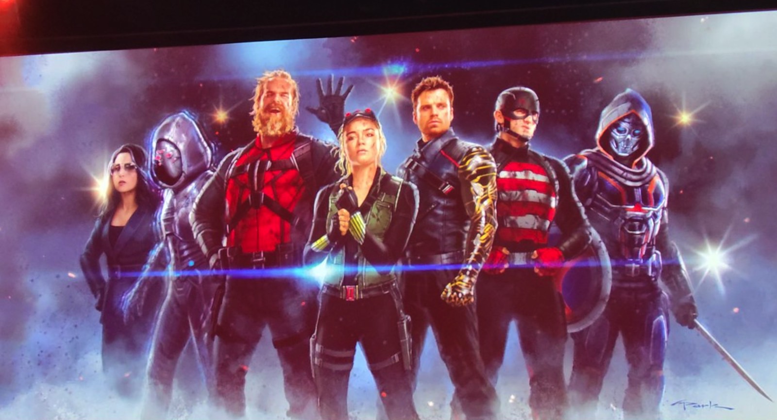 The Thunderbolts team, unveiled at D23 Expo.