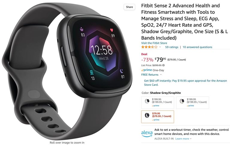 Amazon price $300 Fitbit Sense 2 drops to $79.95 | BGR