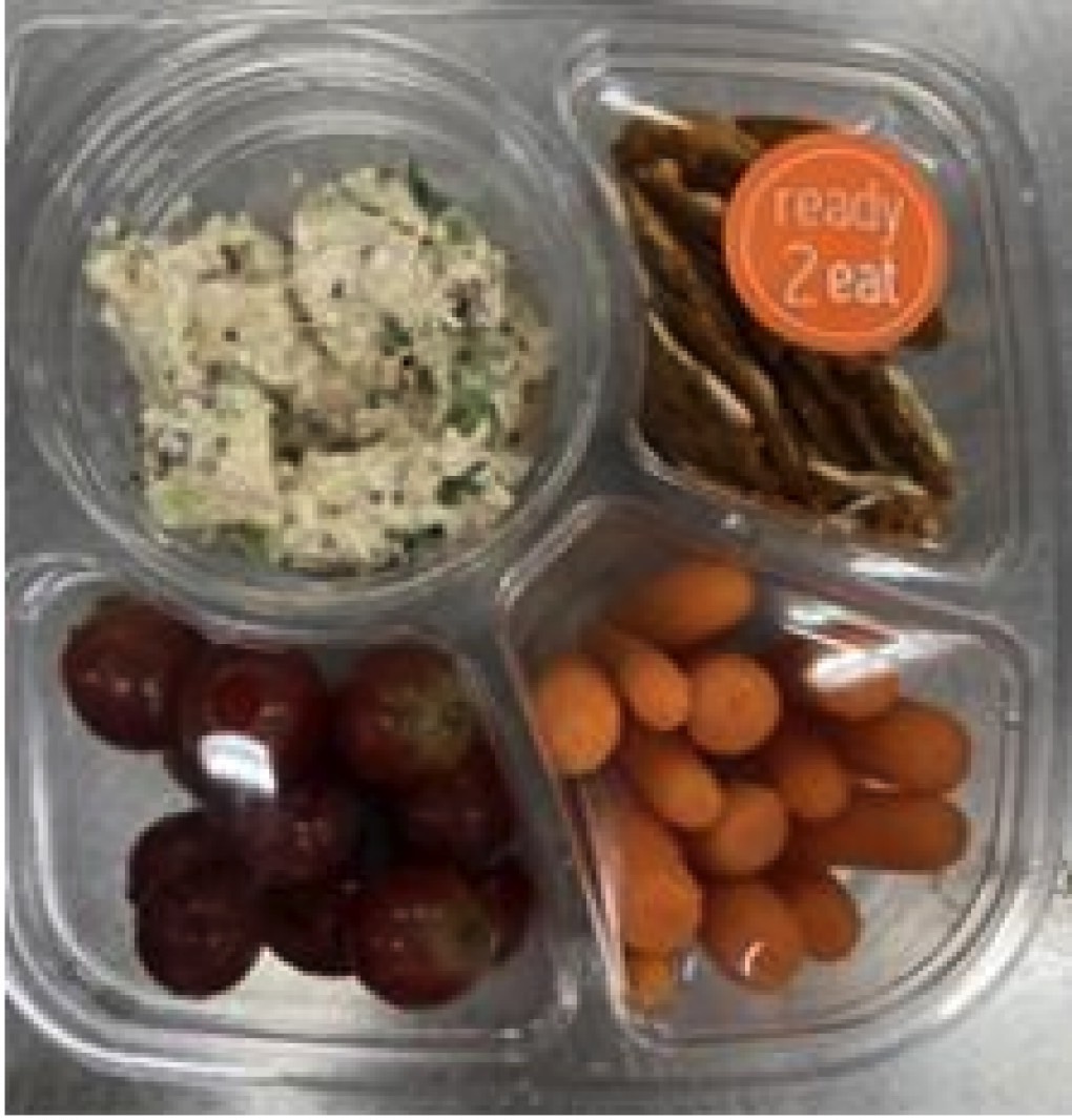 Albertsons chicken salad recall: The ReadyMeals Chicken Salad Quad product package.