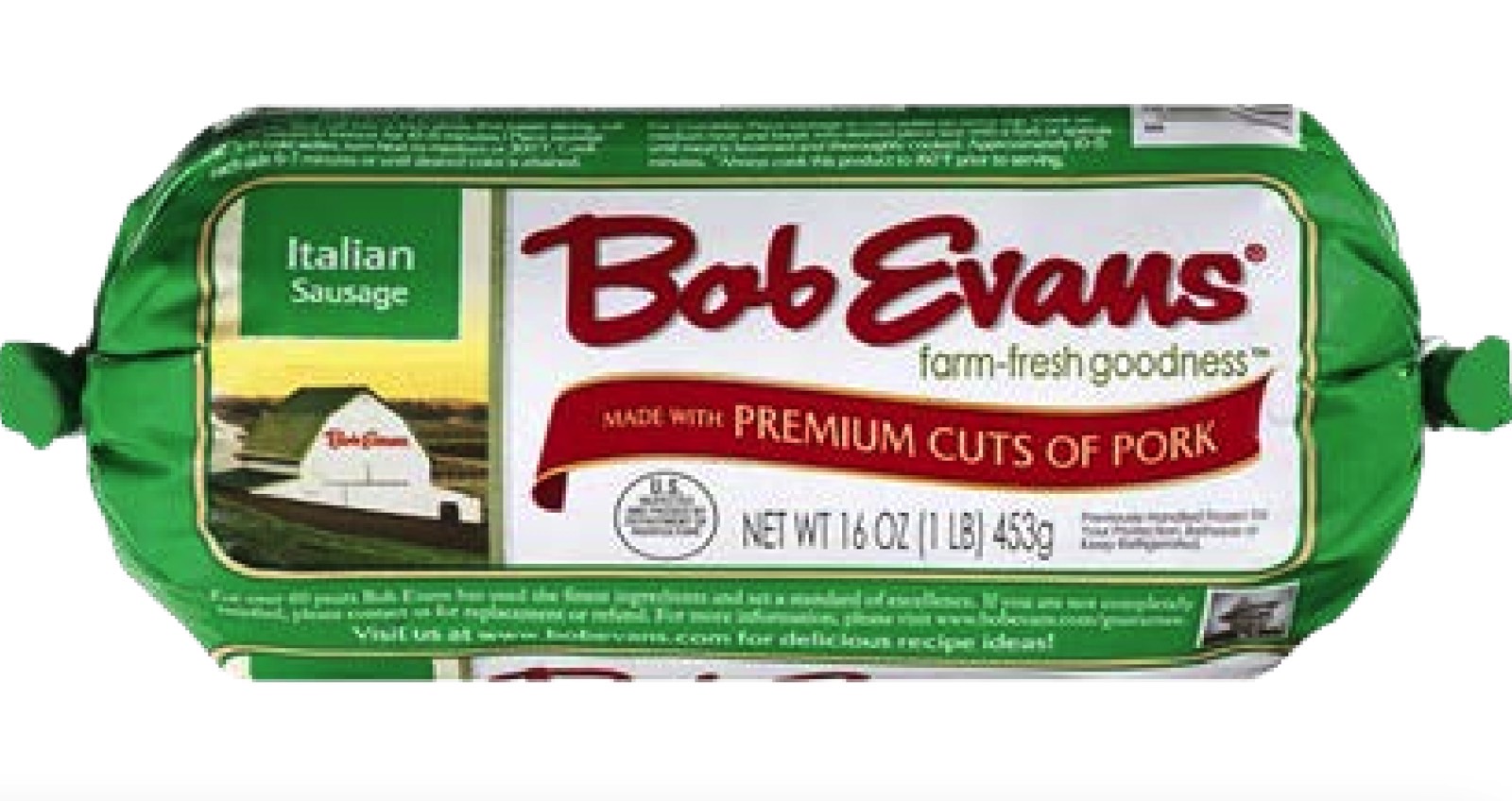 Bob Evans Italian sausage recall: A photo of the product package.