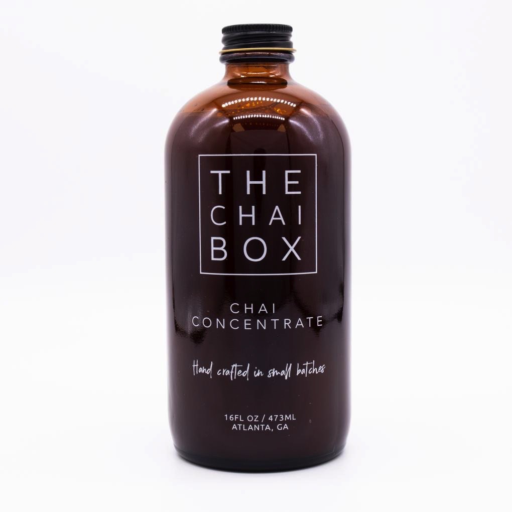 The Chai Box recall: Image showing the 16oz bottle of chai concentrate.