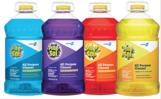 Clorox recall: CloroxPro Pine-Sol All Purpose Cleaners in Sparkling Wave, Lavender Clean, Orange Energy, and Lemon Fresh Scents.