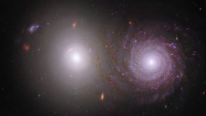 galactic pair showcasing james webb and hubble team-up