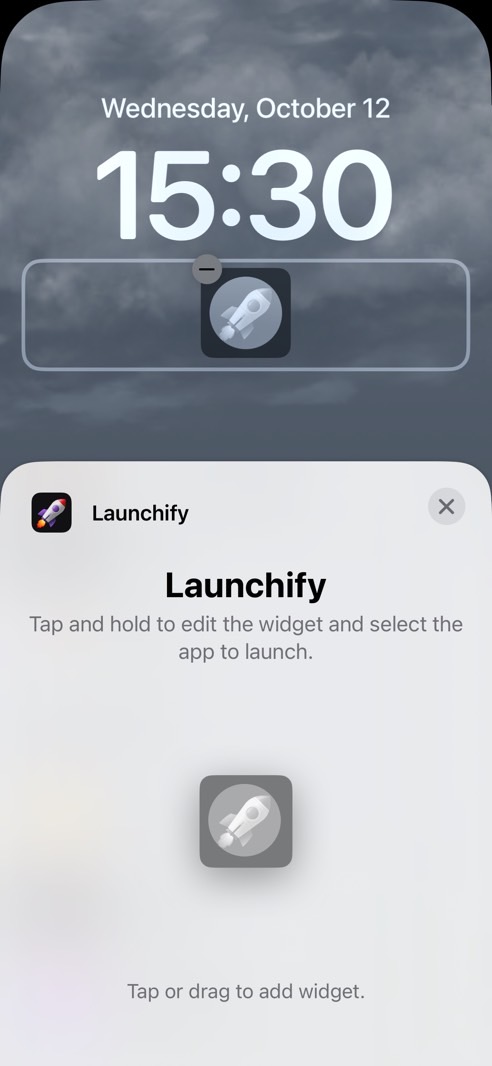 iOS 16 Lock Screen widgets: Launchify app.