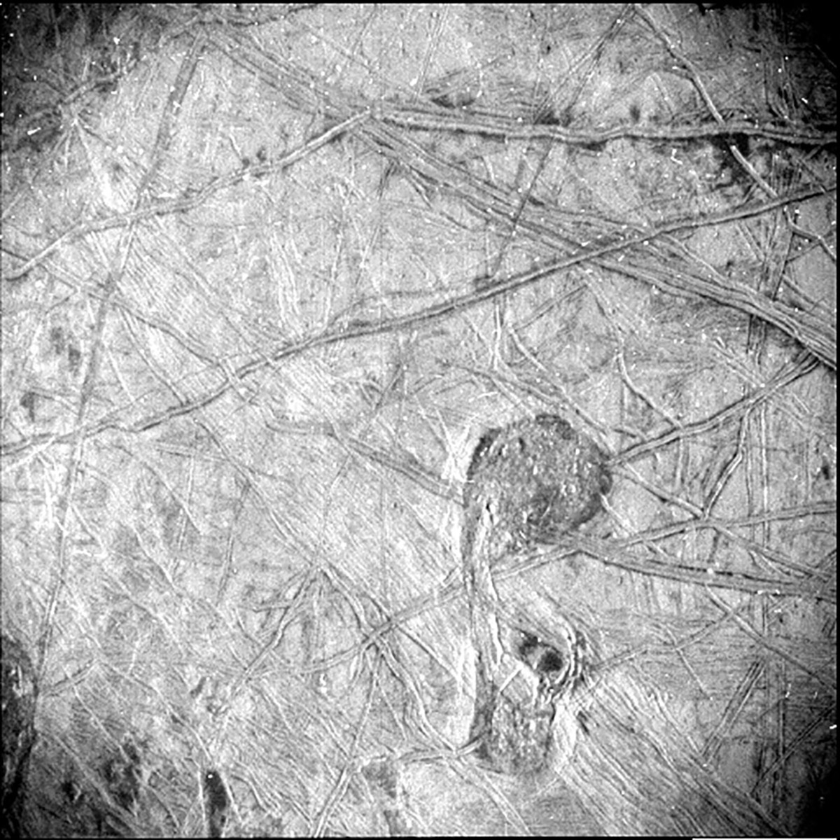 surface of europa captured in new photo