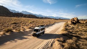 RV with Starlink's new RV in motion hardware