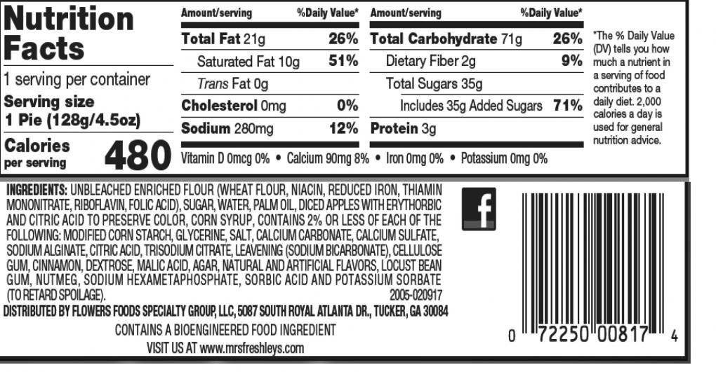 Tastykake and Mrs. Freshleys recall: The label on the back of a product.