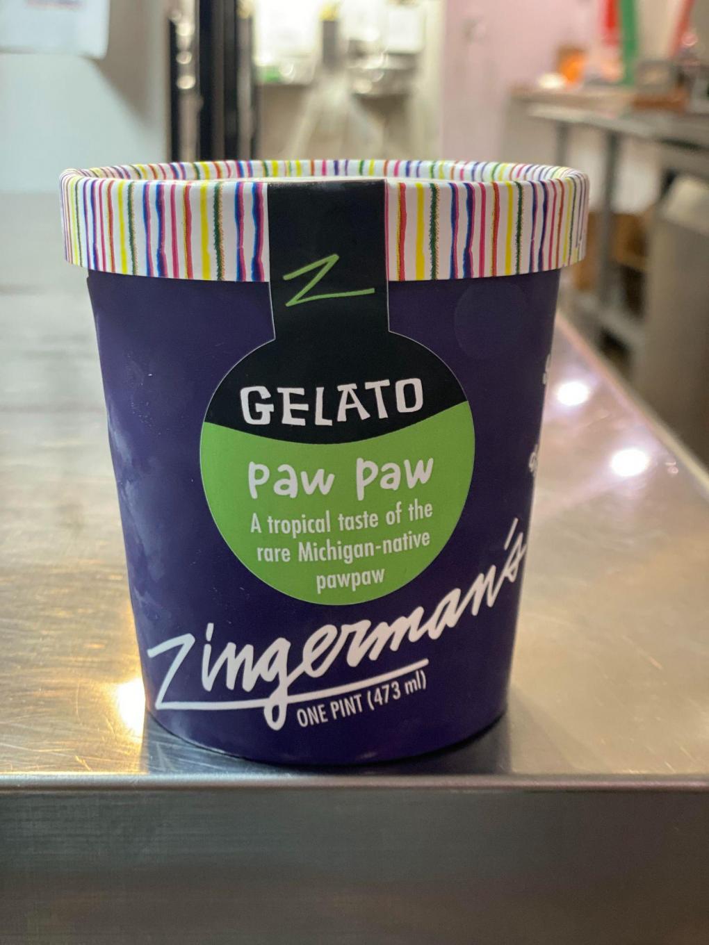 Zingerman’s ice cream recall: Paw Paw Gelato in paper container.