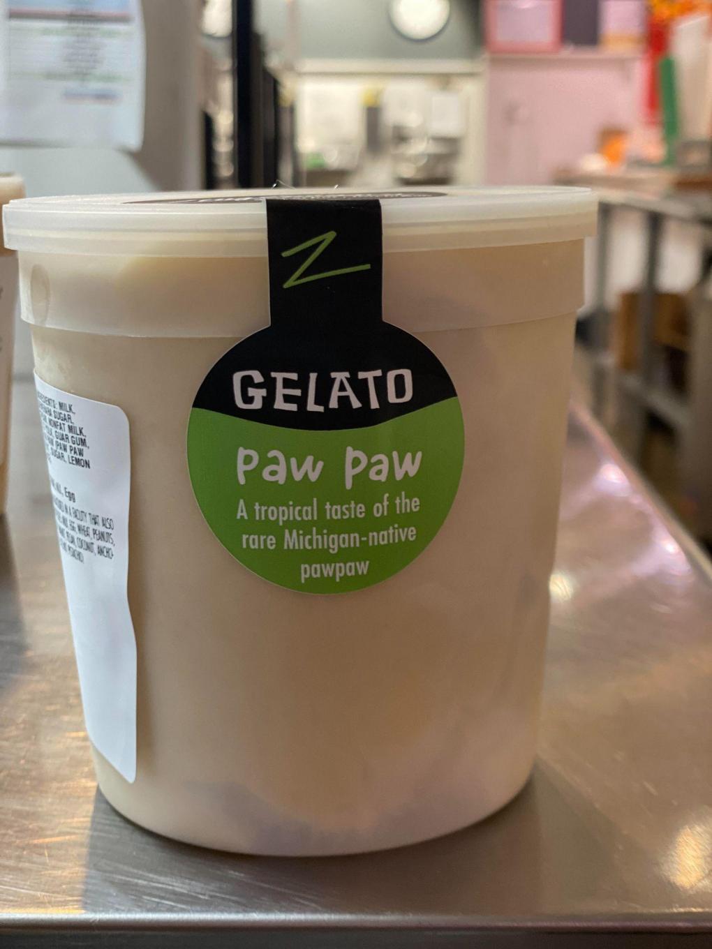 Zingerman’s ice cream recall: Paw Paw Gelato in plastic container.