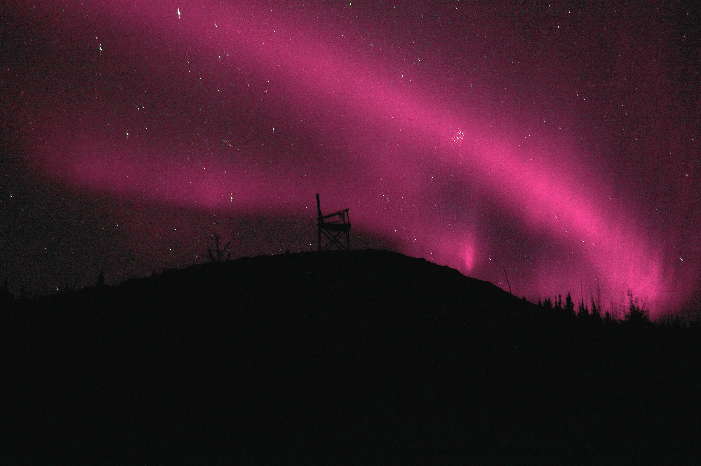 rare pink aurora