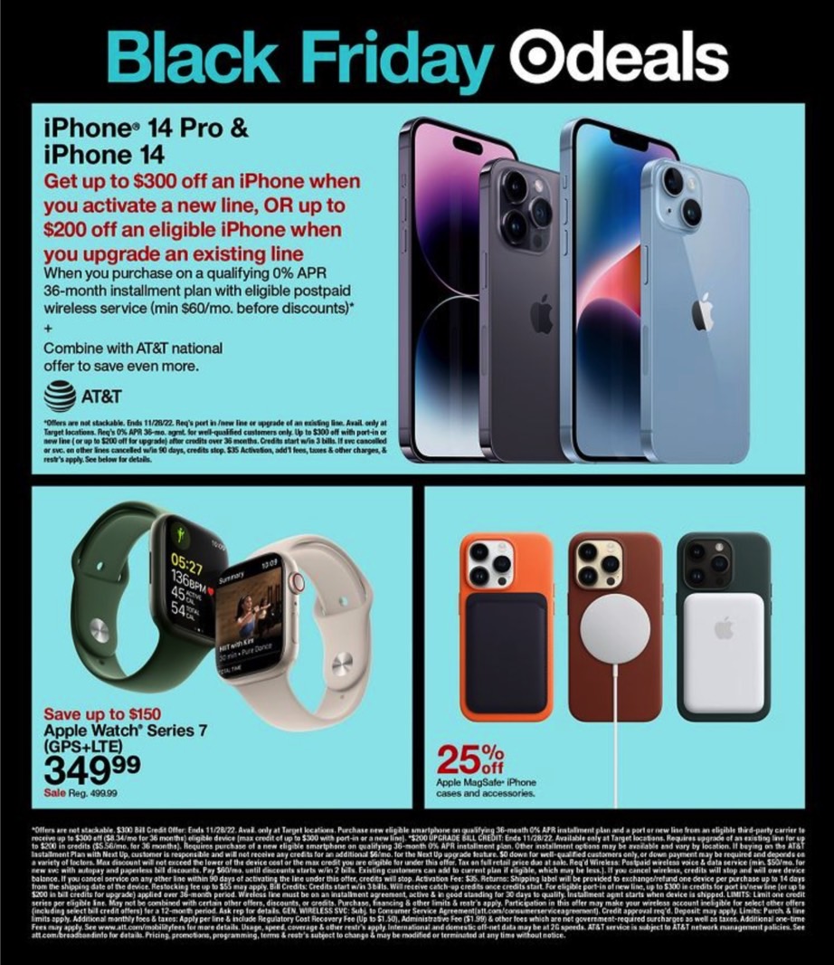 Target Black Friday ad 2022: iPhone 14, Pixel 6a, PS5, & AirPods deals