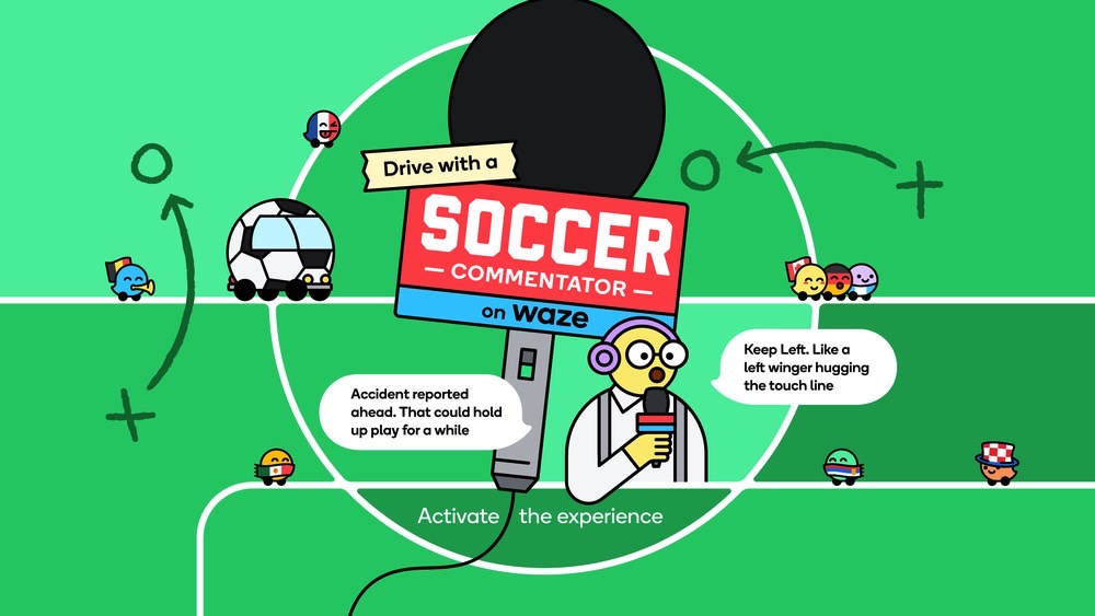 Waze soccer navigation experience launched before the World Cup 2022 tournament start.