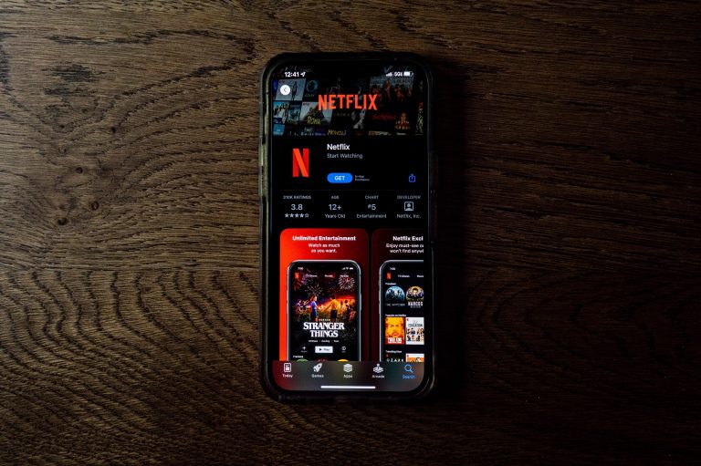 Netflix app running on an iPhone