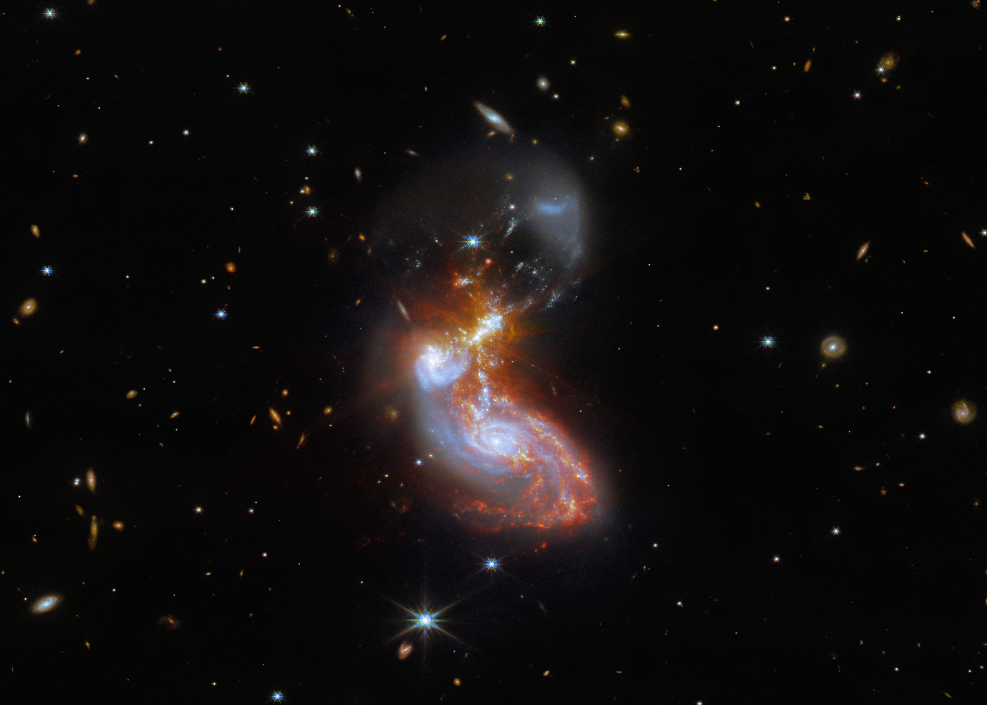 Webb galactic merger image