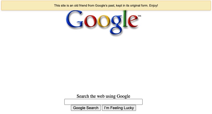 Google Search original design.