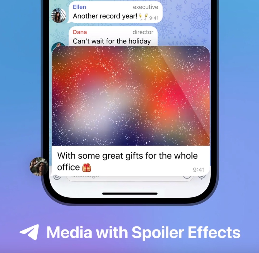 Telegram update lets you blur photos and videos you share in chats.