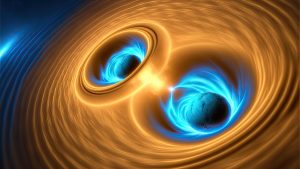 black holes colliding with ripples around them