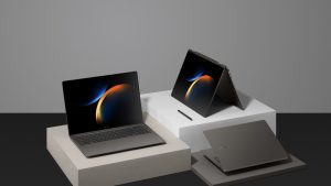 Samsung's Galaxy Book 3 Pro, Pro 360, and Ultra laptops.