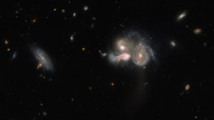 hubble galaxy collision image