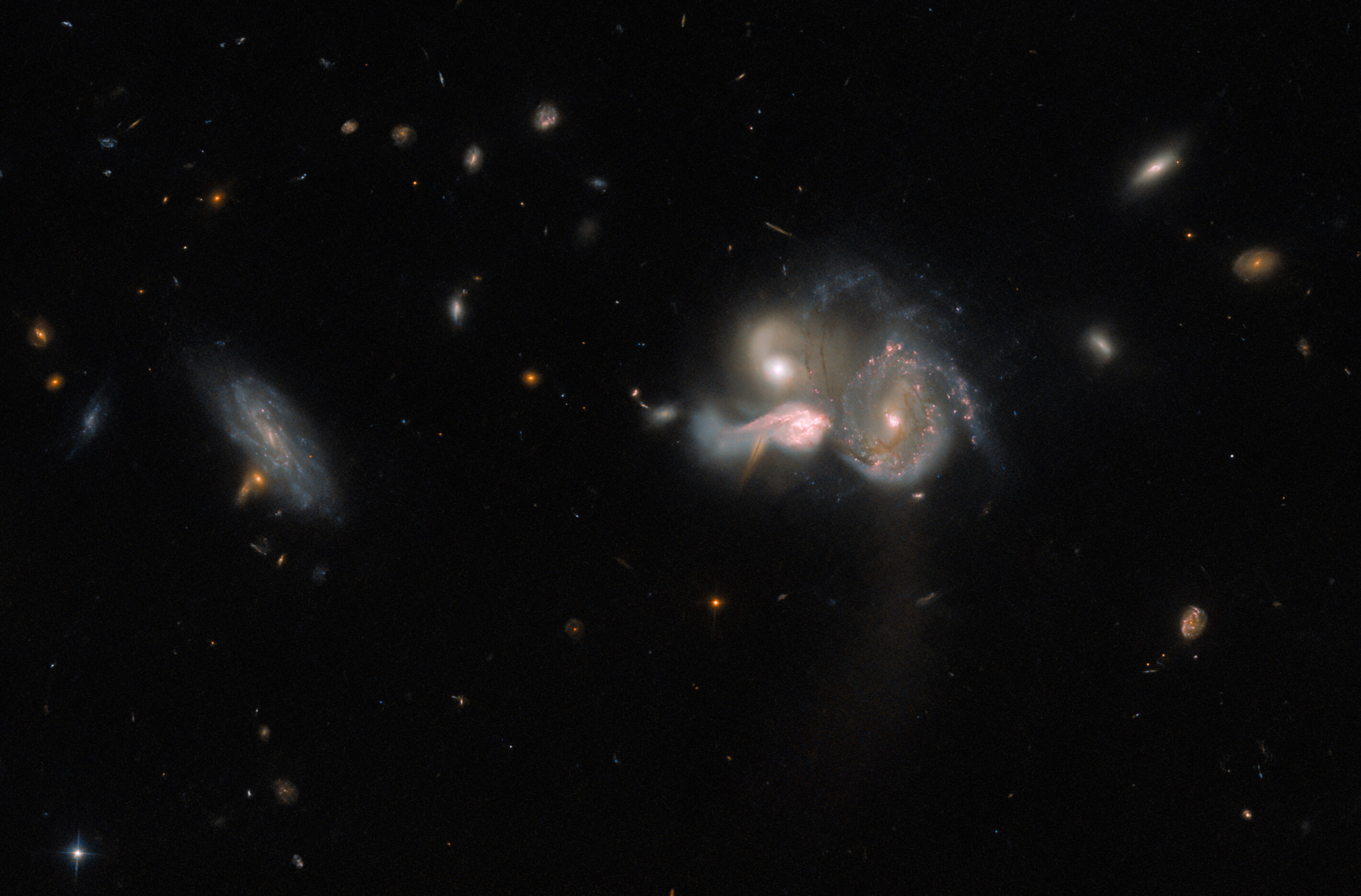 hubble galaxy collision image