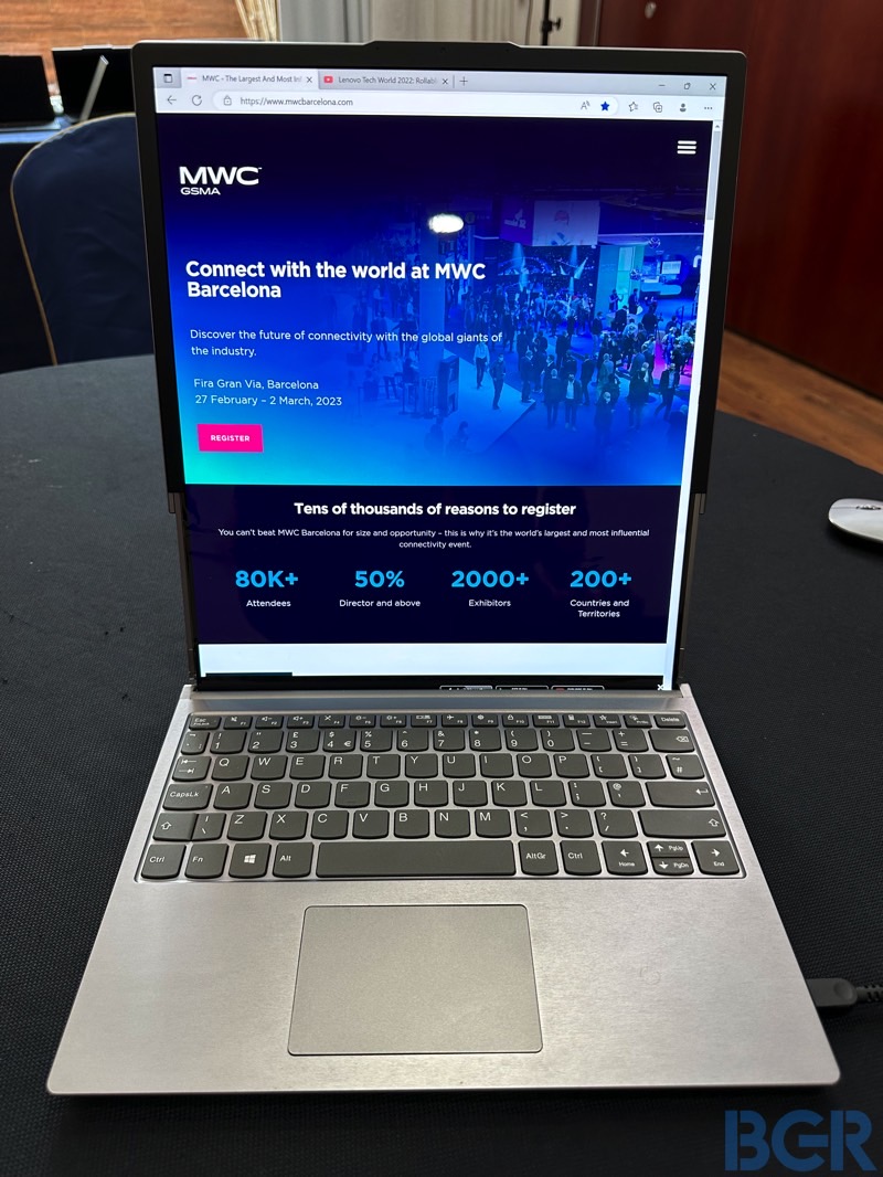 New Lenovo concept laptop has a huge rollable OLED display (hands-on)