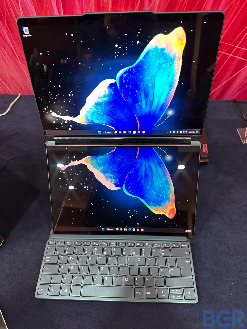 The Yoga Book 9i dual-screen laptop/tablet convertible was unveiled at CES 2023.