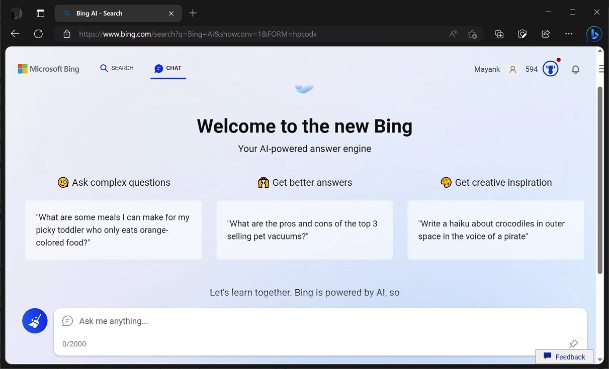 Microsoft's ChatGPT Bing Search Is Rolling Out To Users