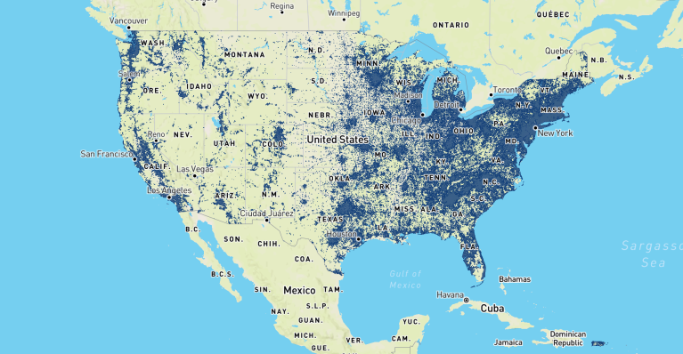 Amazon Sidewalk coverage in the United States