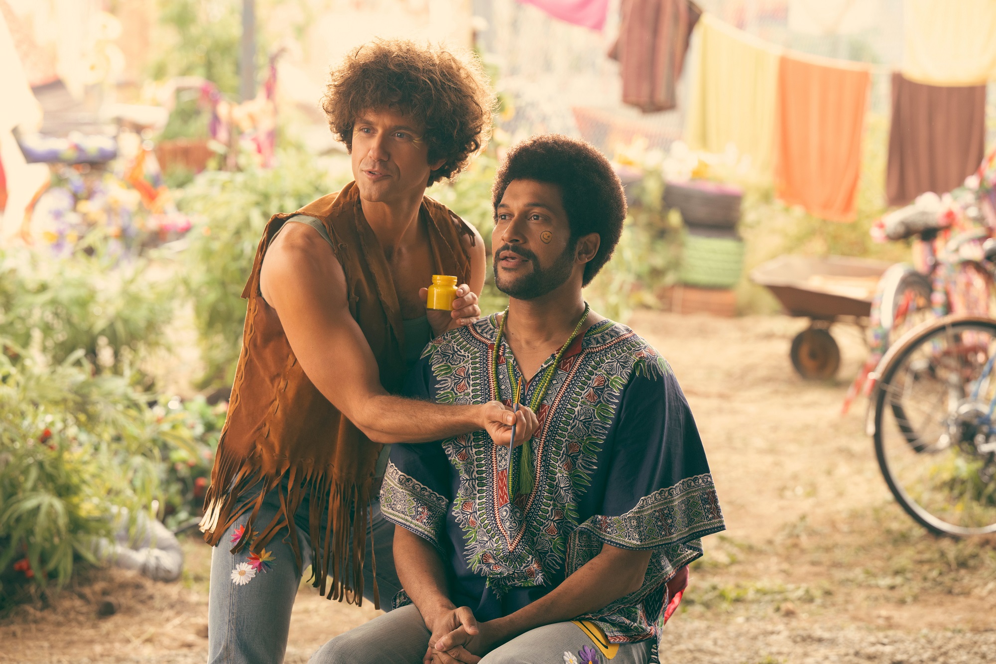 Aaron Tveit and Keegan-Michael Key in "Schmigadoon!"