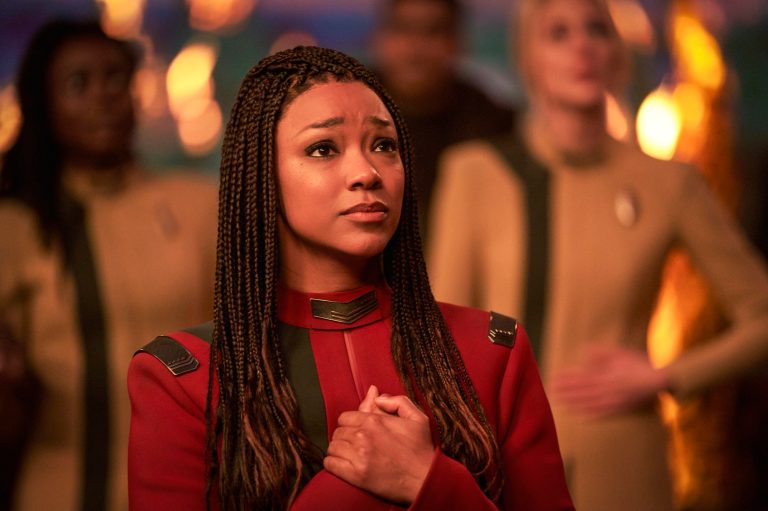 Sonequa Martin-Green as Burnham of the Paramount+ original series STAR TREK: DISCOVERY.