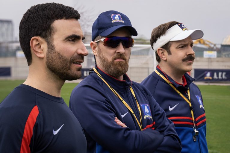 Brett Goldstein, Brendan Hunt and Jason Sudeikis in Ted Lasso.