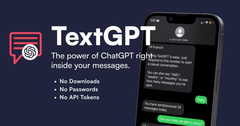 TextGPT brings ChatGPT to your messages app.