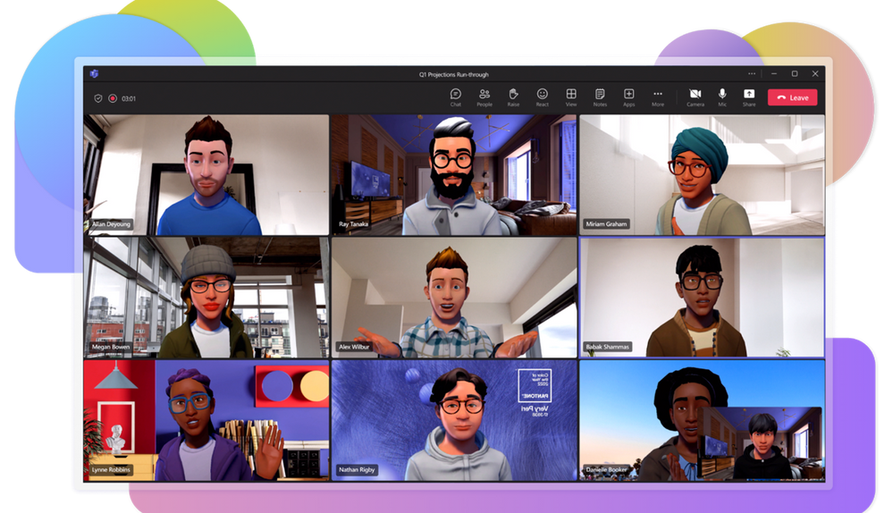 3D avatars in Microsoft Teams