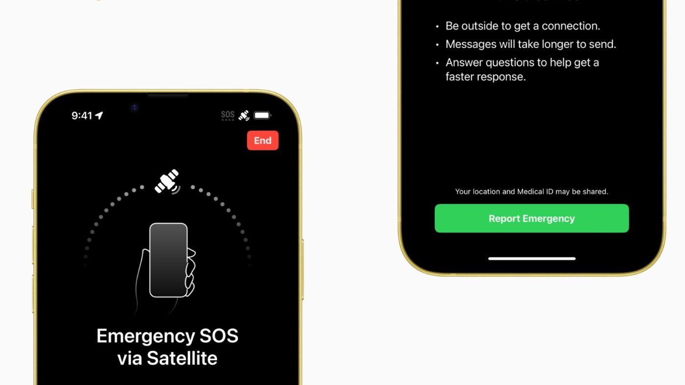 How the Apple iPhone 14 connects to satellites during emergencies
