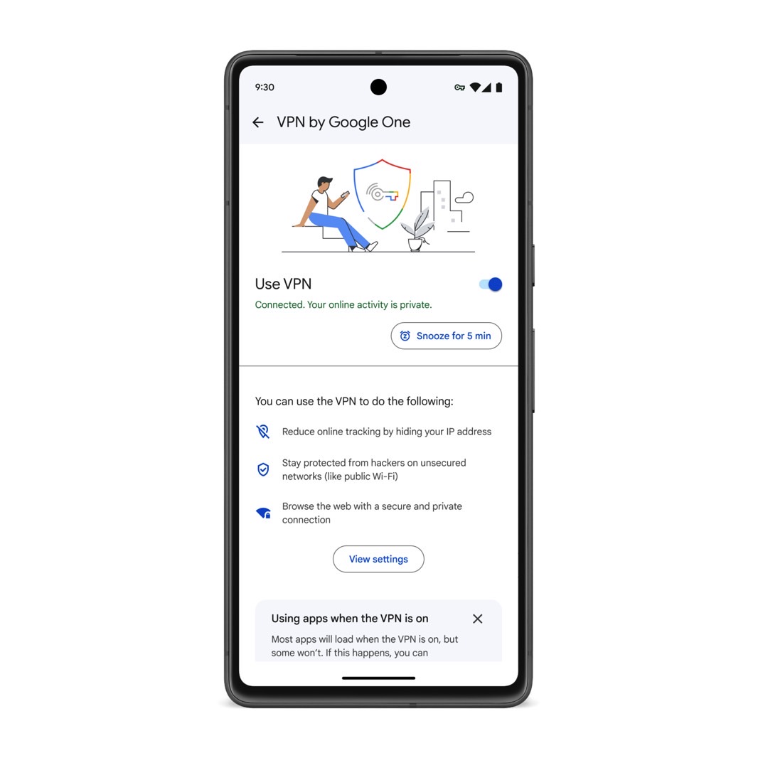 Google One VPN service.