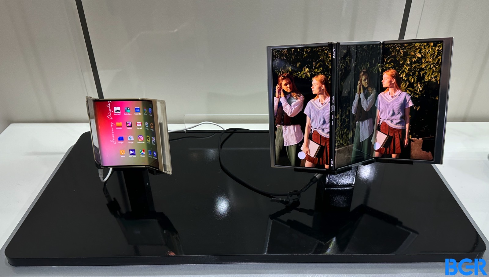 Samsung's Flex X multi-foldable displays shown at MWC 2023.