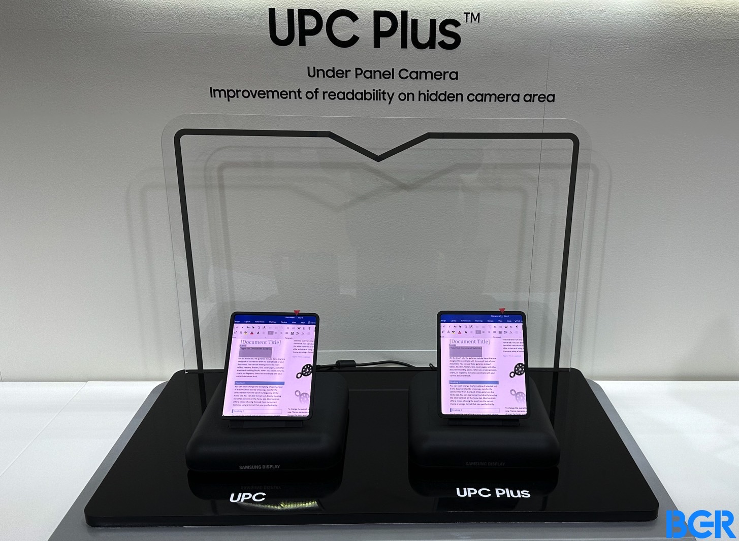 Samsung showed its UPC Plus display tech at MWC 2023, which the Galaxy Z Fold 5 might equip.