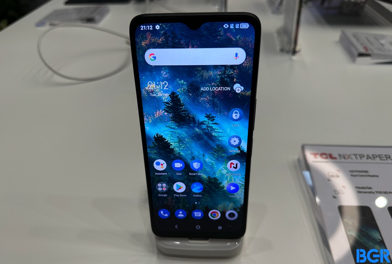 TCL NXTPAPER concept phone shown at MWC 2023.