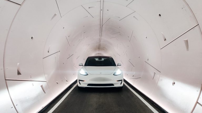 Tesla in Boring Company tunnel