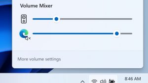New volume mixer on Windows 11