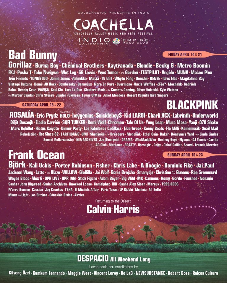 Coachella 2023 lineup.