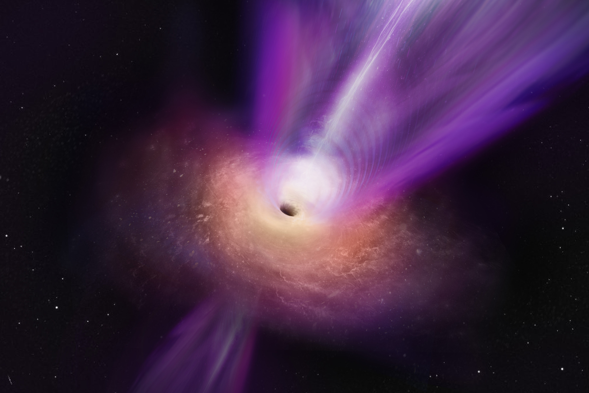 Artist’s impression of black hole in the M87 galaxy