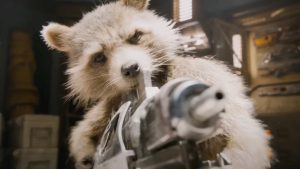 Rocket (Bradley Cooper) in Guardians of the Galaxy Vol. 3 Relax TV ad.