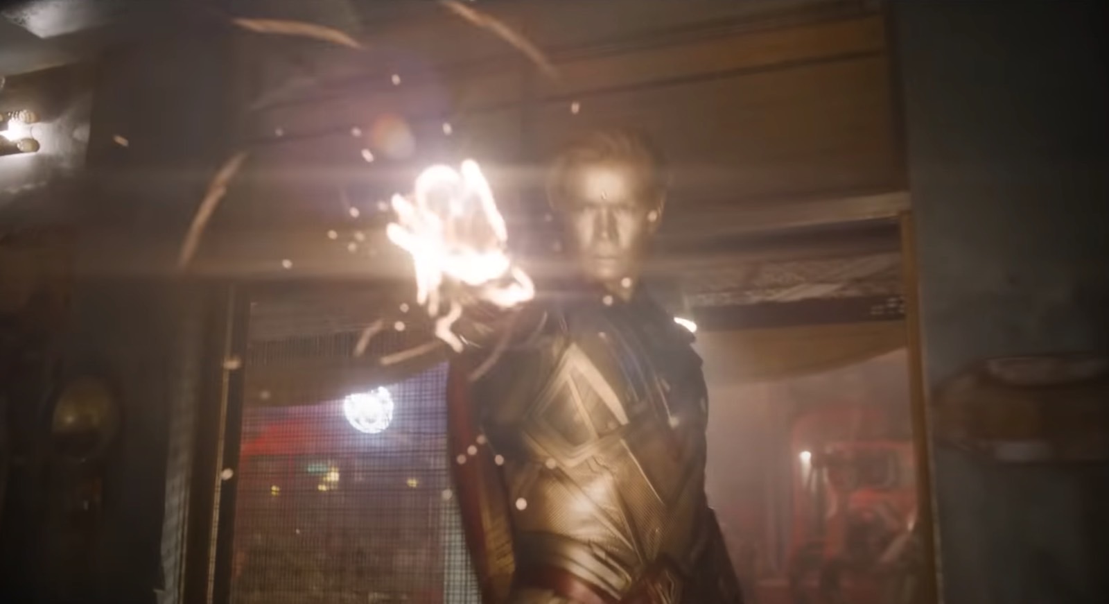 Adam Warlock (Will Poulter) firing energy blasts from his hands in Relax TV ad.