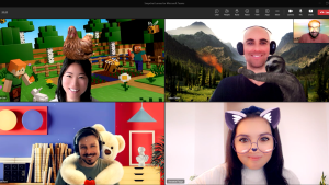 Snapchat filters on Microsoft Teams