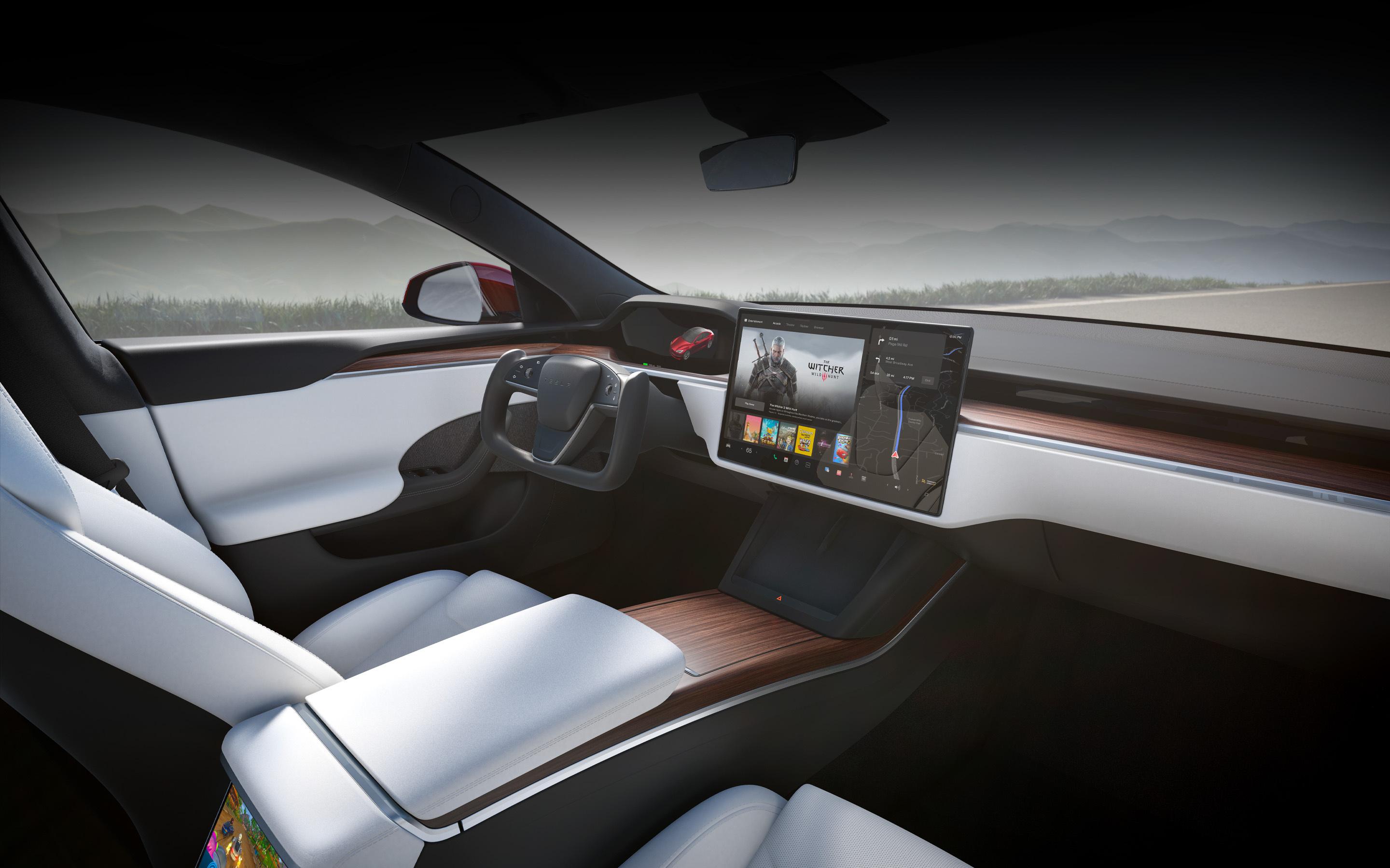 Tesla Model S Updated With Wild New Interior And Epic Plaid + Model