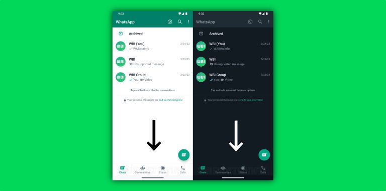 WhatsApp Android redesign