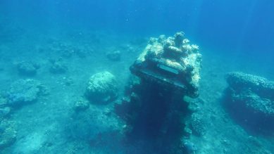 underwater temple ruins