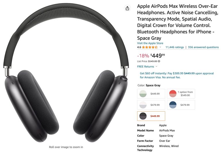 AirPods Max sale